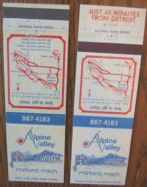Alpine Valley - Matchbooks (newer photo)